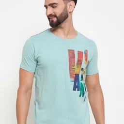 Duke Men Typography Printed Round Neck Cotton Slim Fit T-shirt-image-43