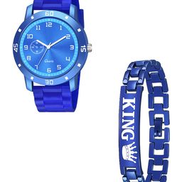 CSAMON Men Printed Regular Casual Analogue Watch Comes With Bracelet - Aeviyo 1001BLU-image-78