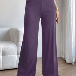Visit Wear Women Self Design High-Rise Relaxed Fit Trousers-image-44