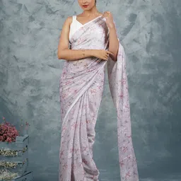 TEEJH Floral Printed Saree With Blouse Piece-image-23