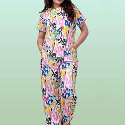 SAKARMAA Woman Abstract Printed Night Suit-image-34