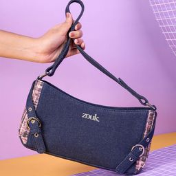 ZOUK Women Solid Baguette Buckle Detail Shoulder Bag-image-57