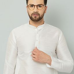 LEMONX Men Regular Thread Work Pure Silk Kurta with Pyjamas image 5