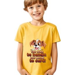 BAESD Kids Printed V-Neck Applique T-shirt-image-62