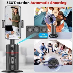 EVAAENTERPRISES P02 Mobile Holder in Black Color 2 Axis Gimbal for Mobile, Camera image 2