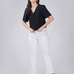 Avor Lifestyle Women's Solid Crop Top-image-95