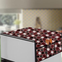 The Furnishing Tree Maroon Plastic Refrigerator Cover-image-65