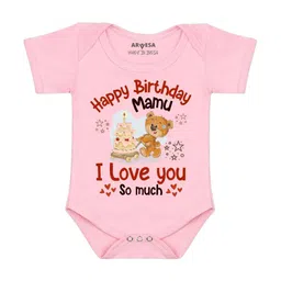 Arvesa Happy Birthday Mamu Printed Bodusuit-image-72