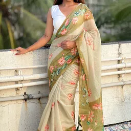 all about you Floral Chanderi Saree-52