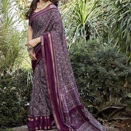 KALINI Purple NA Silk Blend Sarees-picture-49