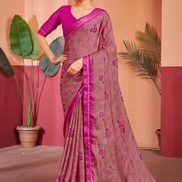 Anouk Women Ethnic Motifs Printed Pure Chiffon Saree-18