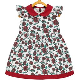 YOUNG BIRDS Floral Print Peter Pan Collar Fit & Flare Dress-image-54