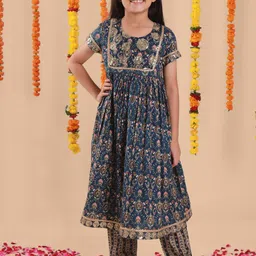 Sangria Embroidered Pure Cotton Kurta & Trouser-image-47