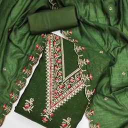 Rangtulika Ethnics Embroidered Unstitched Dress Material-picture-6