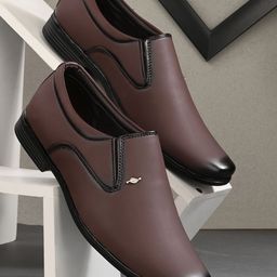 LEEPEETER Men Square Toe Formal Slip On Shoes-picture-7