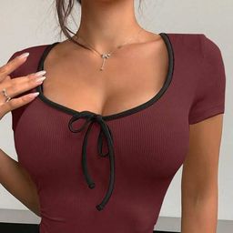 sollobell Women Ribbed Cotton Fitted Crop Top-image-19