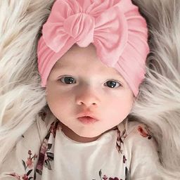 The Little Lookers Girls Bow Knot Cotton Beanie-13