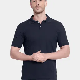 MANTICORE Men Solid Polo Collar Cotton T-shirt-image-78