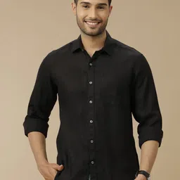 Linen Club Men Contemporary Slim Fit Opaque Casual Shirt-picture-17