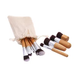 FAVON Set Of 11 Professional Wooden Handle Makeup Brush Set-19