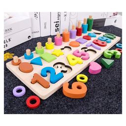 Lattice Wooden Number And Shapes Learning Activity Toy - Multicolour image 3
