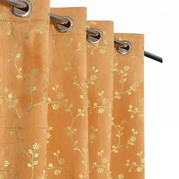 Myntra Elegant Homes Gold Velvet Door Curtain-picture-11
