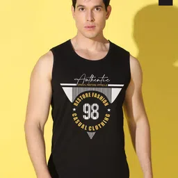 WOOSTRO Men Pack of 2 Typography Printed Round Neck Cotton Slim Fit T-shirts-image-90