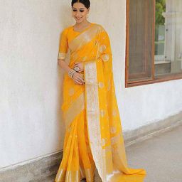 BerMondsey Woven Design Zari Banarasi Silk Saree-image-89