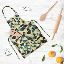 ArtzFolio Green & Brown Printed Cotton Aprons-30