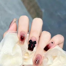 STYFY Set Of 24 Stick On Artificial Nails With Nail Buffer & Manicure Stick - Vintage Vibe-picture-4