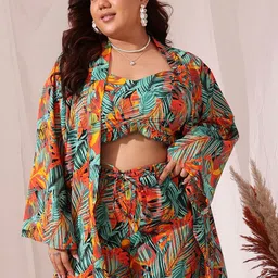CURVY STREET  Printed Strap Top With Shorts & Shrug Co-Ords-picture-8