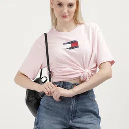 Tommy Hilfiger Women Mandarin Collar Extended Sleeves Pockets T-shirt-picture-17