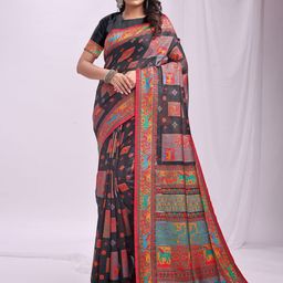 Astita Ethnic Motifs Woven Design Saree-image-22