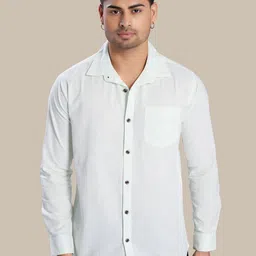 DIVISIVE Men Club Slim Fit Solid Spread Collar Cotton Casual Shirt-image-82