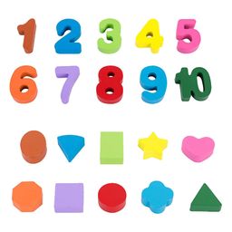 Lattice Wooden Number And Shapes Learning Activity Toy - Multicolour image 4