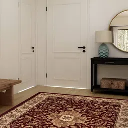 Sapana Carpet-Mats Maroon Traditional No Shredding Polypropylene Carpet-picture-56