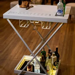 Haus of BarsPortable and Foldable Bar Cabinet Table-10