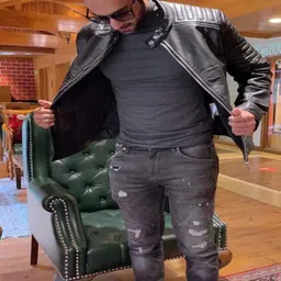 NOORA Men Leather Biker Jacket-picture-29