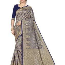 Maroosh Paisley Woven Zari Banarasi Saree-picture-28