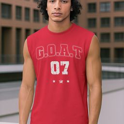 Bewakoof Bold Red Goat 07 Graphic Printed Boxy Gym Vest-43