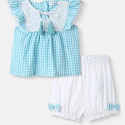 Nauti Nati Girls Checked Top with Shorts-picture-25