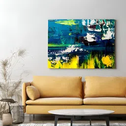 Eurotex Blue & White Canvas Abstract Wall Paintings-image-62