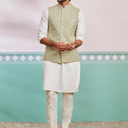 VASTRAMAY Men Regular Kurta with Trousers-picture-24