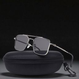 Provogue Unisex Black Lens & Gunmetal-Toned Square Sunglasses with-image-8