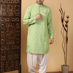 Kuons Avenue Ethnic Motifs Printed Pure Cotton Straight Kurta-image-13