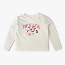 GAP Girls Brand Logo Printed Long Sleeves T-shirt-image-87