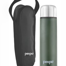 Pexpo Flippro Military Green Thermosteel Double wall Hot Flask Water Bottle & Bag 730 ml-image-58