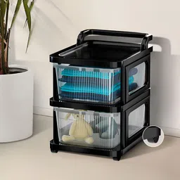 RUBOXA Transparent Set of 1 Regular Drawer Organiser Organisers-17