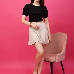Moda Rapido Puff Sleeve Cotton Top-image-38