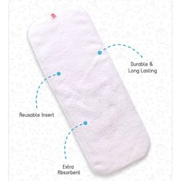 Babyhug Free Size Reusable Cloth Diaper With Insert Monkey Print - Blue image 5